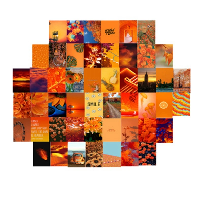 50Pcs Orange Aesthetic Picture for Wall Collage, 4X6 Inch Cards, Warm Color Decor for Girls, Wall Art Print for Room
50Pcs Orange Aesthetic Picture for Wall Collage, 4X6 Inch Cards, Warm Color Decor for Girls, Wall Art Print for Room