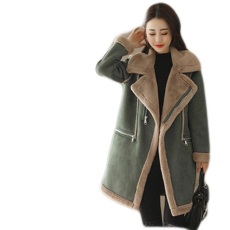 GAMPORL Faux Fur Coat Winter Long-sleeved Warm Clothes With Pockets Fashion Ladies Lapel Coat 2021 New Thick Cotton Coat
GAMPORL Faux Fur Coat Winter Long-sleeved Warm Clothes With Pockets Fashion Ladies Lapel Coat 2021 New Thick Cotton Coat