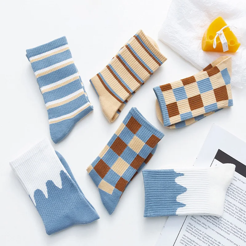5 Pairs/Set Women Harajuku Trend Stripes Socks Geometric Checkered Korea Funky Socks Men Hip Hop Streetwear Novelty Cotton Socks
5 Pairs/Set Women Harajuku Trend Stripes Socks Geometric Checkered Korea Funky Socks Men Hip Hop Streetwear Novelty Cotton Socks