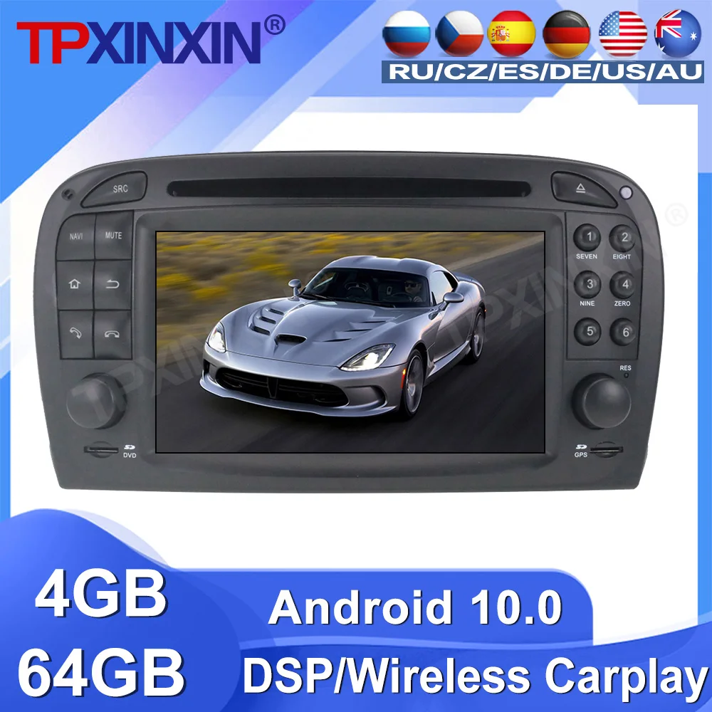 64G For Mercedes Benz SL R230 2001 2002 2003 2004 Android Car Radio Tape Recorder Multimedia Player GPS Navigation IPS Screen
64G For Mercedes Benz SL R230 2001 2002 2003 2004 Android Car Radio Tape Recorder Multimedia Player GPS Navigation IPS Screen