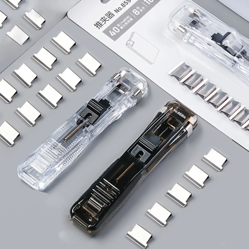 1x Clam Clip Dispenser 8x Clips Metal Plastic Refill Transparent Handheld Student Paper Clips for School Office Home Stapler
1x Clam Clip Dispenser 8x Clips Metal Plastic Refill Transparent Handheld Student Paper Clips for School Office Home Stapler