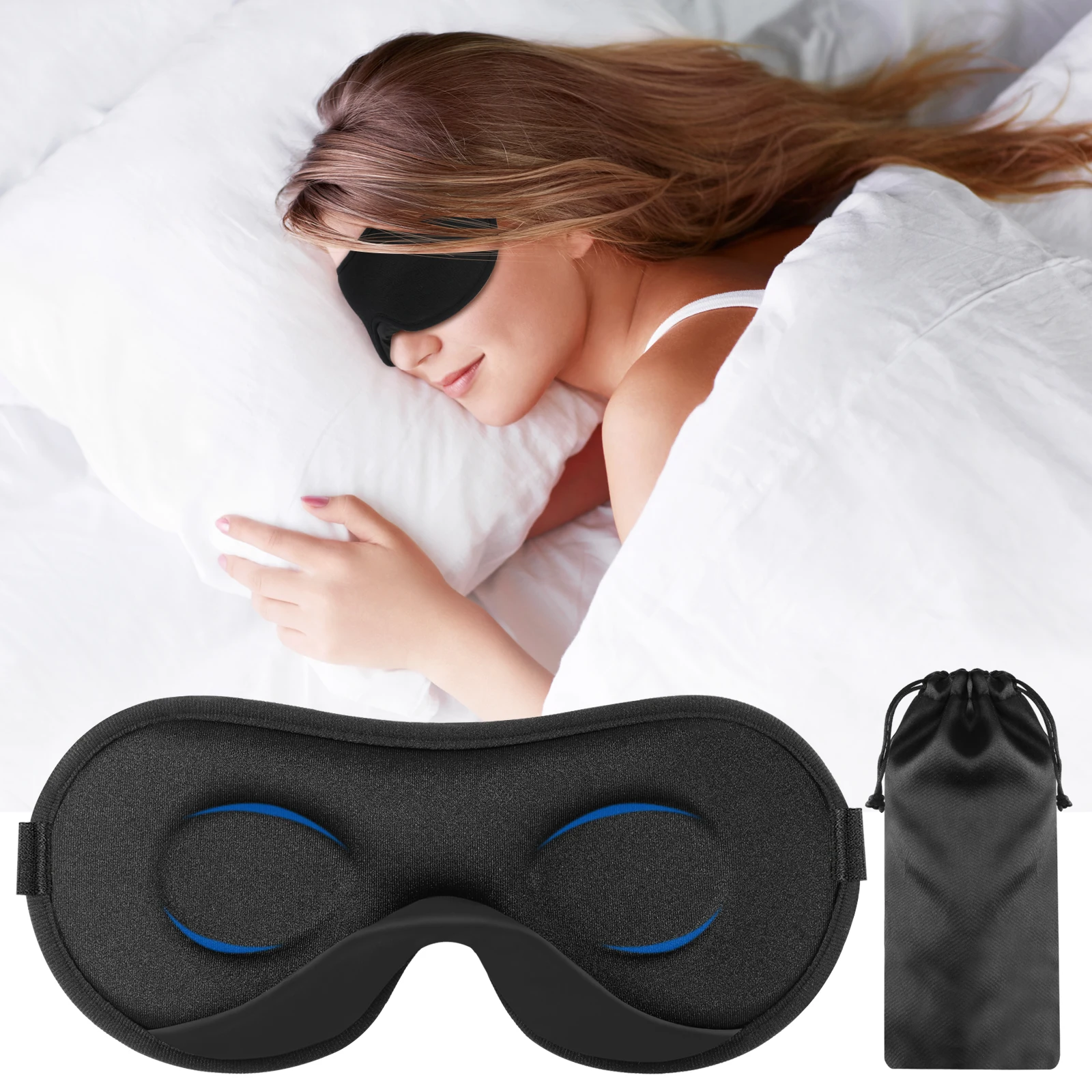 Boniesun 2021 Blackout Sleep Masks for Women Men, Eye Mask for Sleeping with Carry Bag, Mini Size, Lightweight & Super Soft
Boniesun 2021 Blackout Sleep Masks for Women Men, Eye Mask for Sleeping with Carry Bag, Mini Size, Lightweight & Super Soft