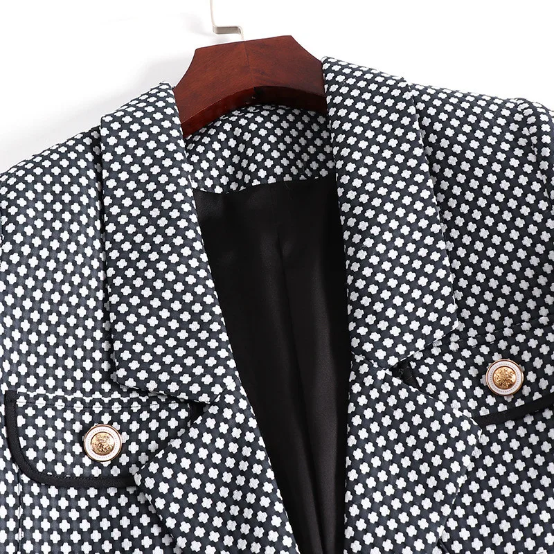 Quality Fashion High Runway Jackets and Coats Women 2021 Autumn Office Lady Notched Print Slim Blazer Suit Casual Outerwear
Quality Fashion High Runway Jackets and Coats Women 2021 Autumn Office Lady Notched Print Slim Blazer Suit Casual Outerwear