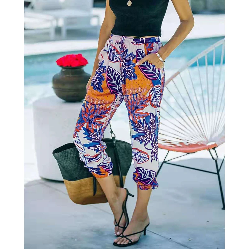 New Women High Waist Trousers Long Pants Fashion Streetwear Loose Bohemian Beach Pockets Comfortable Leaves Print Casual
New Women High Waist Trousers Long Pants Fashion Streetwear Loose Bohemian Beach Pockets Comfortable Leaves Print Casual