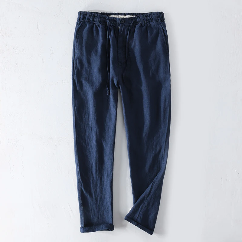100% Linen Men Pants Summer Clothing Loose Casual Black Drawstring Cropped Pants Men Sweatpants Sportswear Trousers For Men
100% Linen Men Pants Summer Clothing Loose Casual Black Drawstring Cropped Pants Men Sweatpants Sportswear Trousers For Men