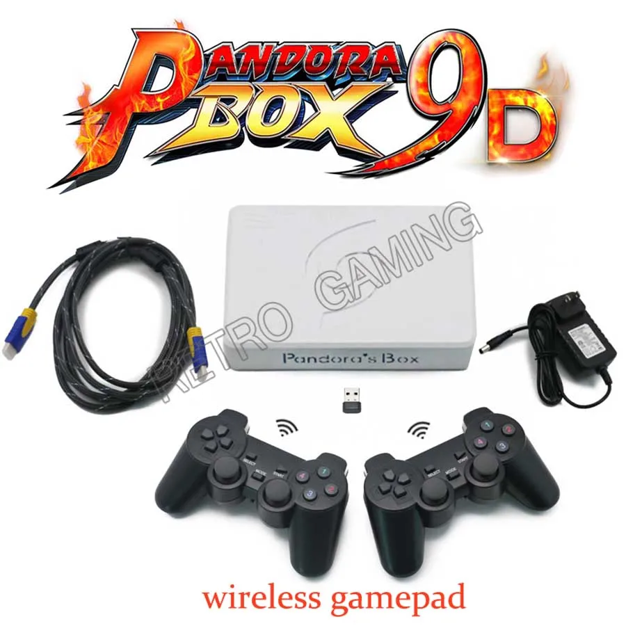 Pandora Box 9D 2500 in 1 motherboard 2 Players Wired Gamepad and Wireless Gamepad Set Usb connect joypad have 3D games
Pandora Box 9D 2500 in 1 motherboard 2 Players Wired Gamepad and Wireless Gamepad Set Usb connect joypad have 3D games