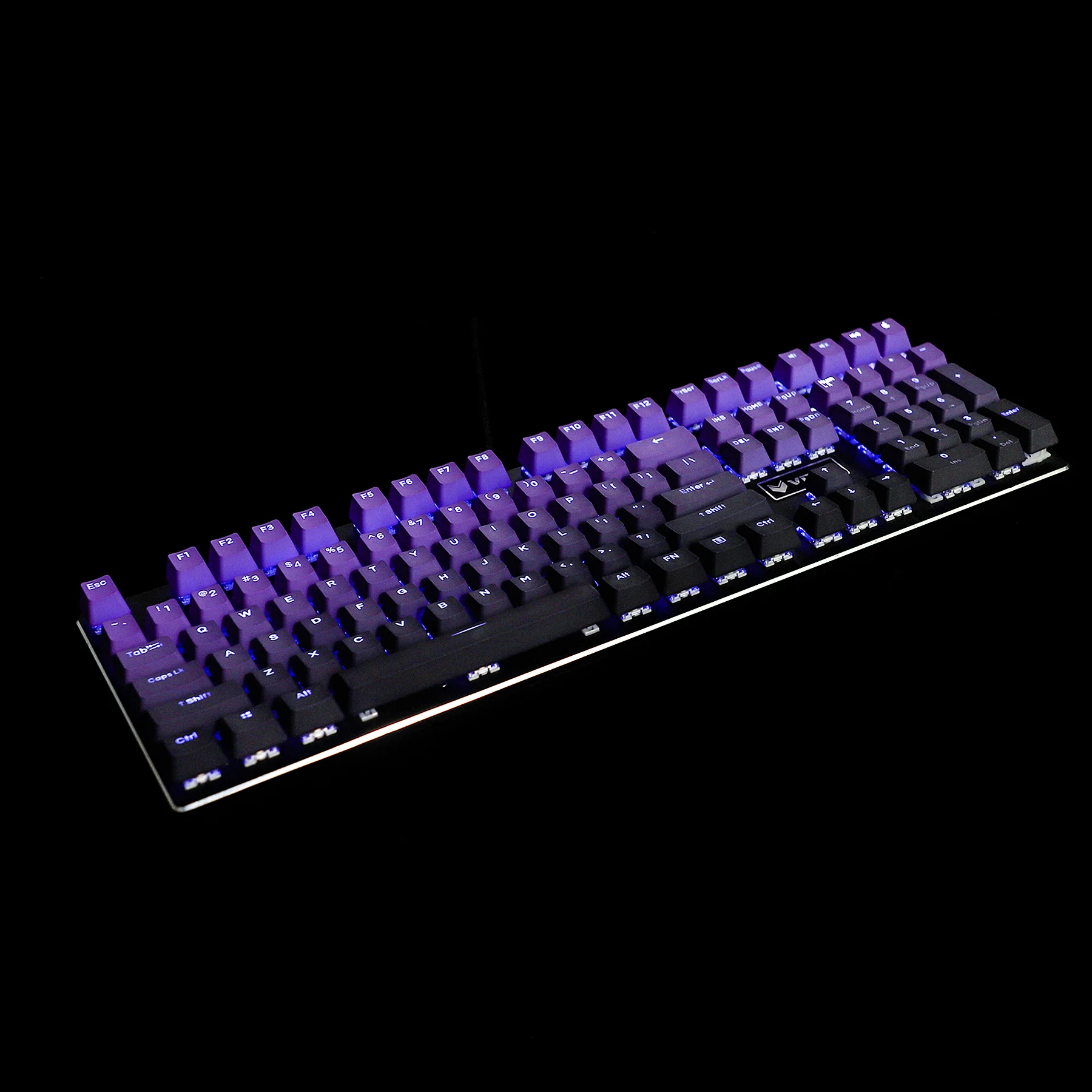 OEM профиль 108 клавиши двойной выстрел окрашенный PBT Блестящий фиолетовый черный