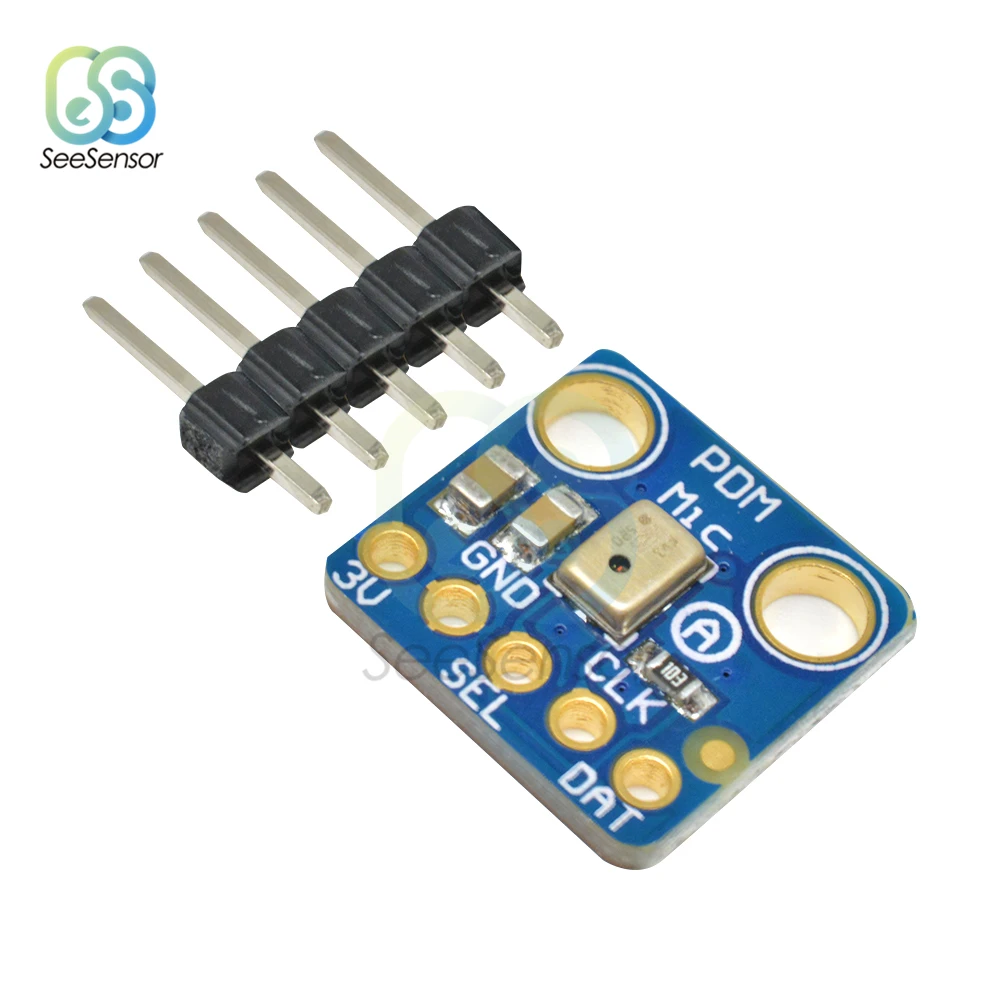 MP34DT01 PDM MEMS Microphone Breakout Board Pulse Density Modulation Output Microphone Module Audio Development Tools 1.8V-3.3V
MP34DT01 PDM MEMS Microphone Breakout Board Pulse Density Modulation Output Microphone Module Audio Development Tools 1.8V-3.3V