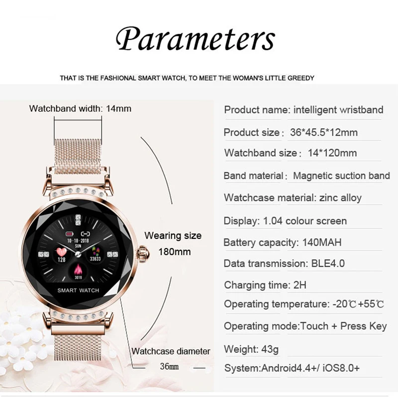 Women's Watches Smart Bracelet Smart Watch Women's Wristwatch Sports Watch Smartwatch Heart Rate Sleep Monitor Electronic Clock
Women's Watches Smart Bracelet Smart Watch Women's Wristwatch Sports Watch Smartwatch Heart Rate Sleep Monitor Electronic Clock