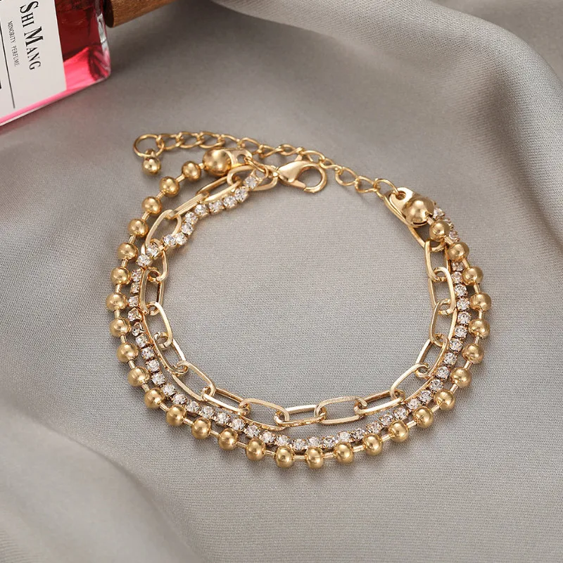 2021 New 3pcs/set Full Diamond Multi-layer Metal Chain Rhinestone Anklets Women Fashion Barefoot Jewelry
2021 New 3pcs/set Full Diamond Multi-layer Metal Chain Rhinestone Anklets Women Fashion Barefoot Jewelry