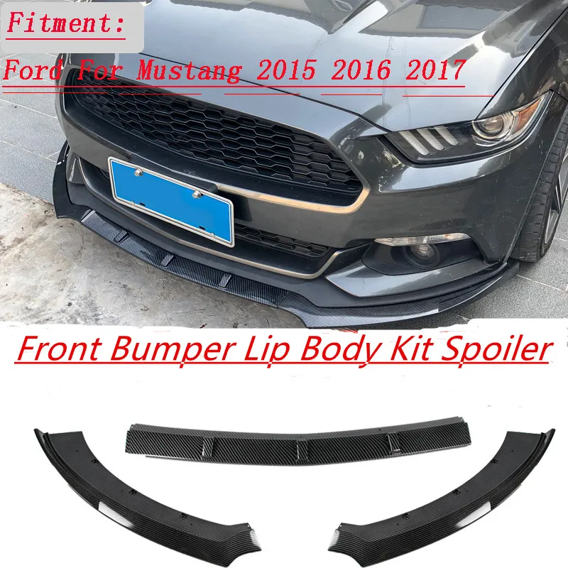 Carbon Fiber Look/Gloss Black Car Front Bumper Splitter Lip Diffuser Body Kit Spoiler For Ford For Mustang 2015 2016 2017
Carbon Fiber Look/Gloss Black Car Front Bumper Splitter Lip Diffuser Body Kit Spoiler For Ford For Mustang 2015 2016 2017