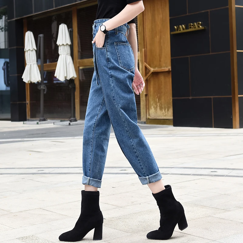 Female the spring and autumn period and the new show thin film jeans harlan trousers torre height of tall waist trousers 
Female the spring and autumn period and the new show thin film jeans harlan trousers torre height of tall waist trousers
