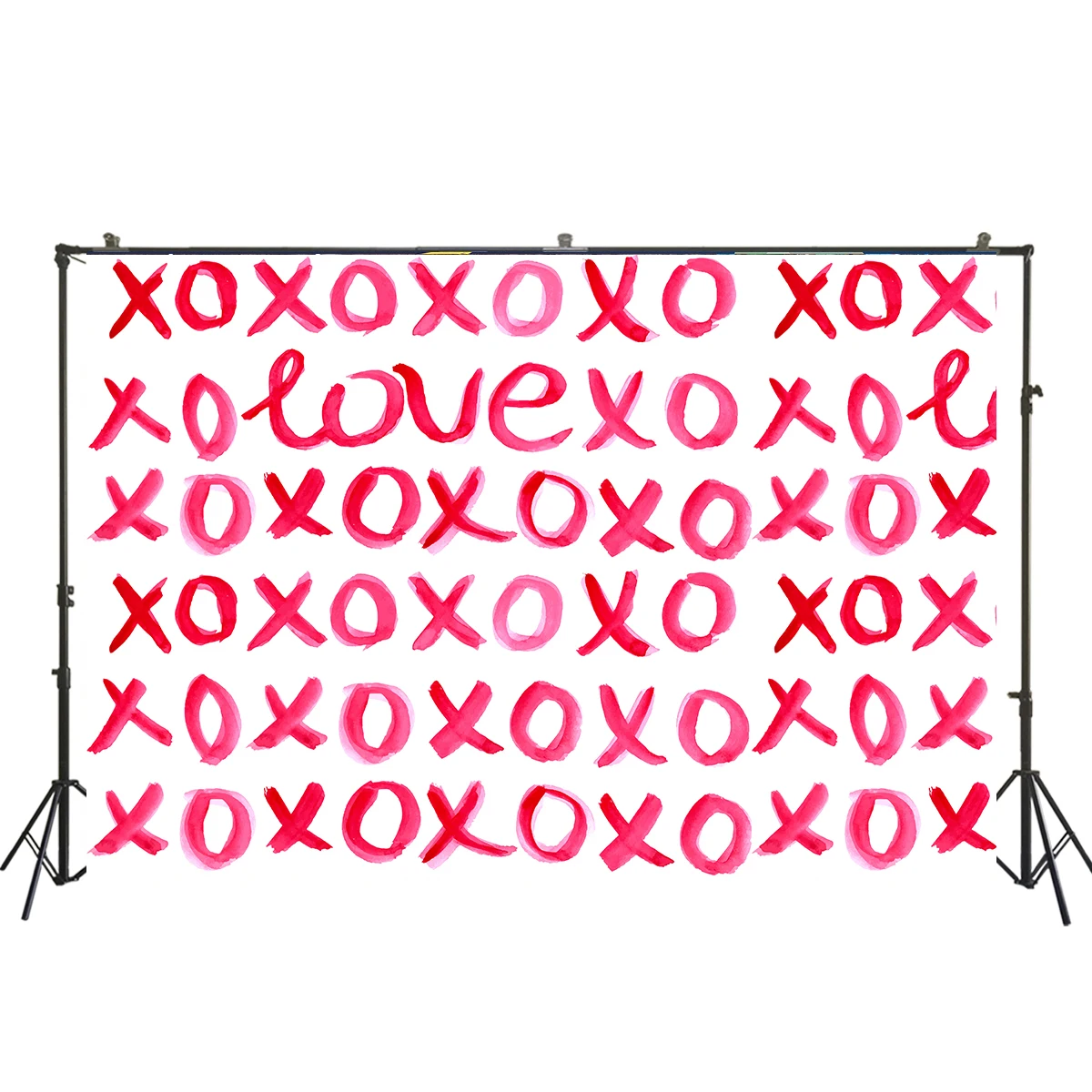Фотофон День Святого Валентина ручная роспись акварель надпись LOVE Xo фон