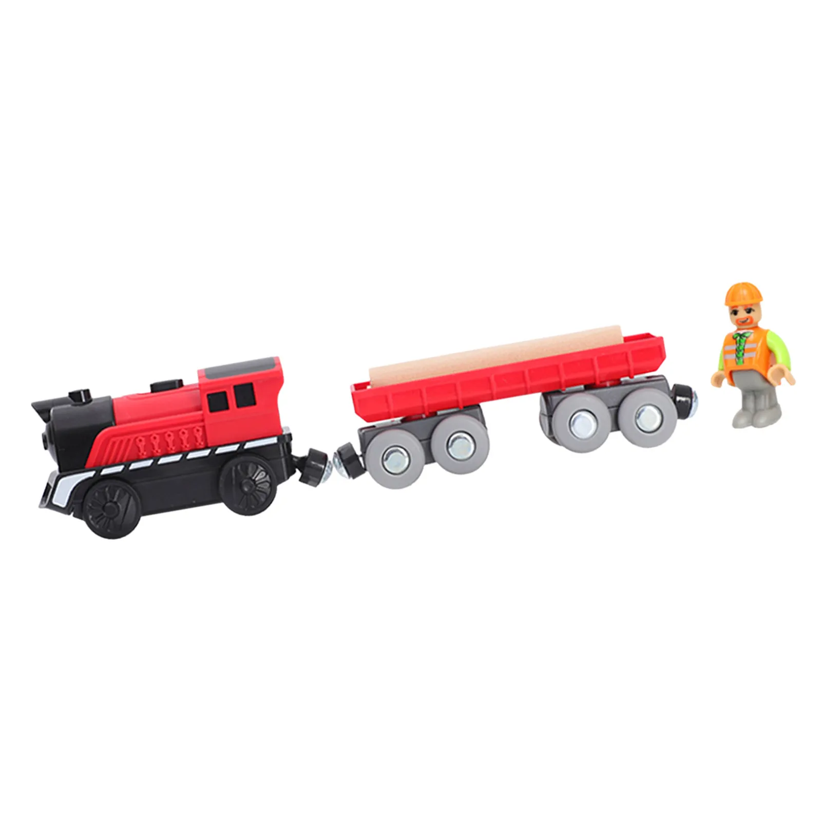 

Деревянные игрушки для поезда, модель поезда, магнитная железная дорога, трек, игрушка, аксессуары, пластиковый локомотив для детей, классич...
