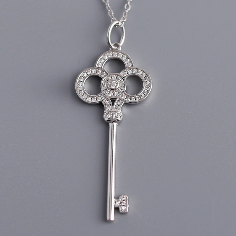 DOYUBO European Style Real Silver Key Pendant Necklace Jewelry Anitque Silver Cubic Zircon Key Sweater Chain Fine Jewelry VA176
DOYUBO European Style Real Silver Key Pendant Necklace Jewelry Anitque Silver Cubic Zircon Key Sweater Chain Fine Jewelry VA176