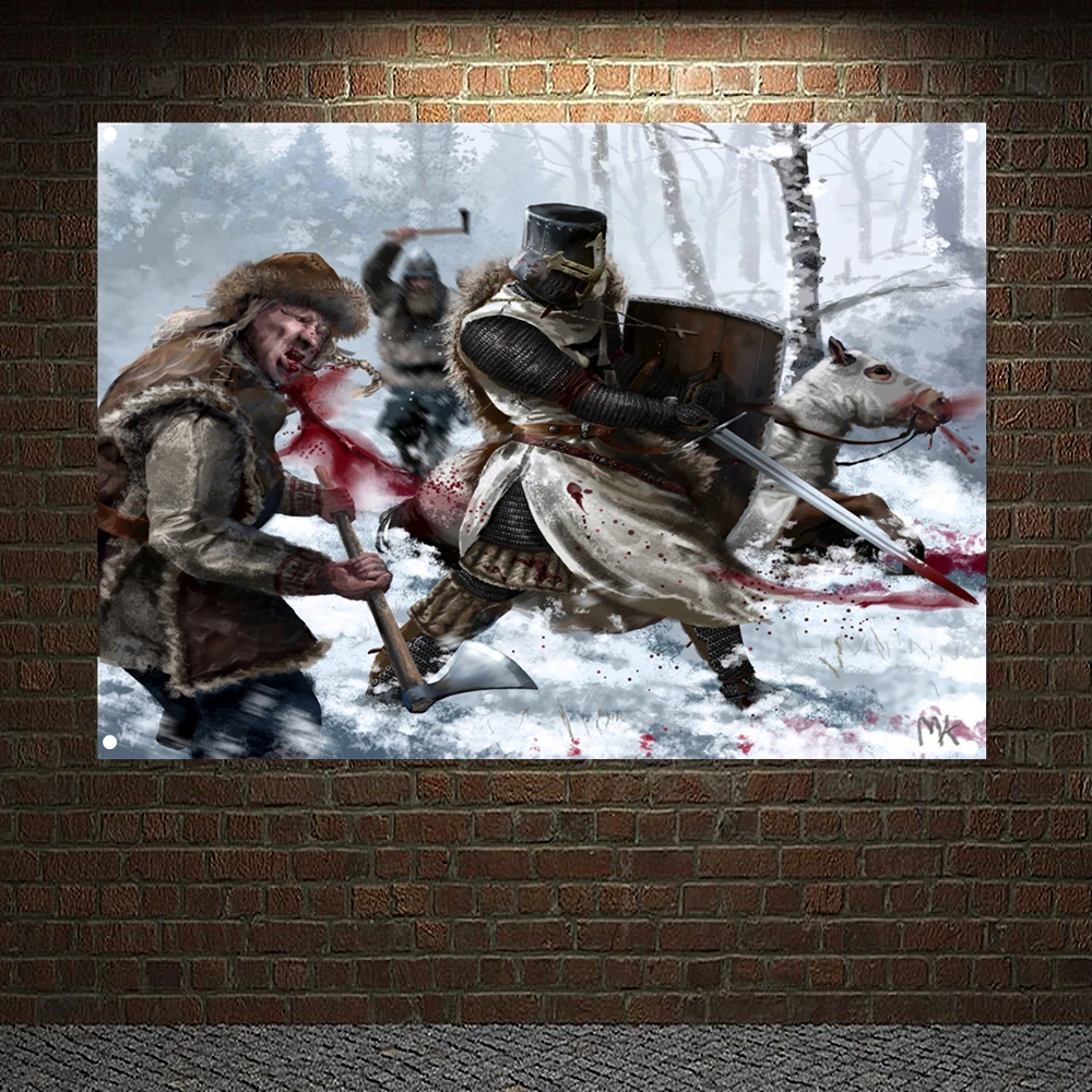 Vintage Knights Templar Fantasy Art Posters Wall Decor Crusader Banner Flag Wall Sticker Canvas Painting Mural Home Decoration 5
Vintage Knights Templar Fantasy Art Posters Wall Decor Crusader Banner Flag Wall Sticker Canvas Painting Mural Home Decoration 5