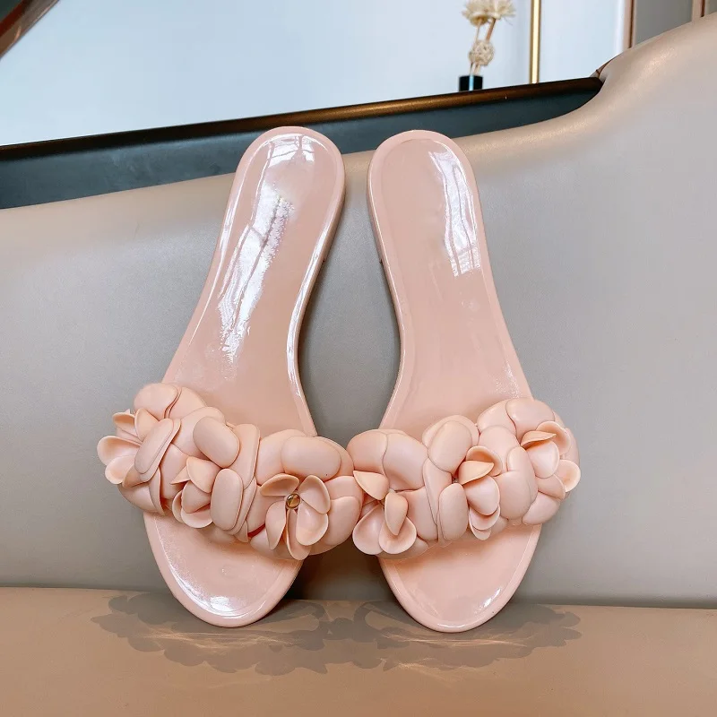2021 New Summer French Style Small Fragrance Style Women's Slippers with Camellia Flat Bottom and Soft Beach Pink Color Slipper
2021 New Summer French Style Small Fragrance Style Women's Slippers with Camellia Flat Bottom and Soft Beach Pink Color Slipper