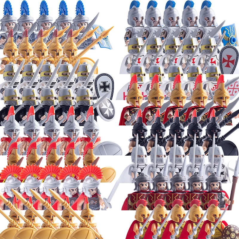 Medieval Military Sets Figures Building Blocks Helmets Soldier Parts Knight Weapons Roman Sword Accessories Toys for Children
Medieval Military Sets Figures Building Blocks Helmets Soldier Parts Knight Weapons Roman Sword Accessories Toys for Children