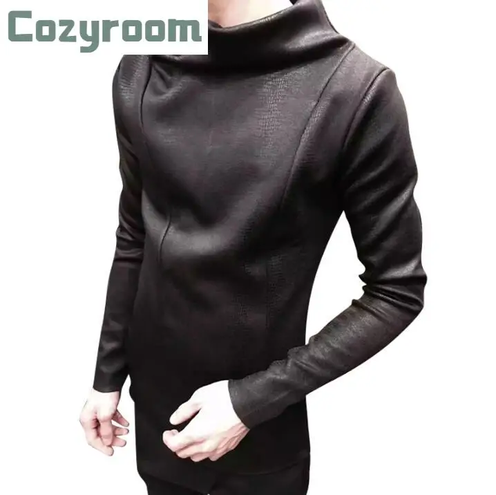 Autumn winter New Men thickened High collar bottoming shirt Korean nightclubs hair stylist Slim long-sleeved plus velvet T-shirt
Autumn winter New Men thickened High collar bottoming shirt Korean nightclubs hair stylist Slim long-sleeved plus velvet T-shirt