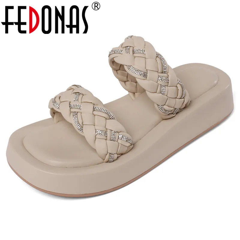 FEDONAS Platform Women Falt Shoes Summer Quality Newest Women's Slippers Fashion Hot Sale Casual Basic Party Prom Shoes Woman
FEDONAS Platform Women Falt Shoes Summer Quality Newest Women's Slippers Fashion Hot Sale Casual Basic Party Prom Shoes Woman