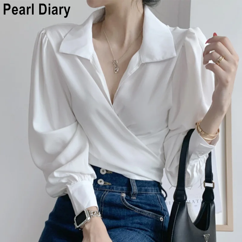 Autumn Winter Women Blouses Long Sleeve Cross Lace-up Slim V-neck Female Vintage Shirt Casual Blusas Mujer 2021 Korean Fashion
Autumn Winter Women Blouses Long Sleeve Cross Lace-up Slim V-neck Female Vintage Shirt Casual Blusas Mujer 2021 Korean Fashion