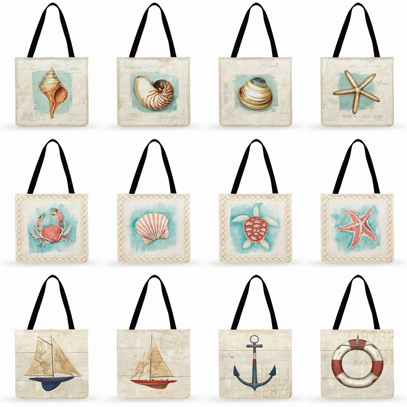Ladies Shoulder Bag Fresh Marine Art Print Tote Bag For Women Casual Tote Bag Foldable Shopping Bag Beach Tote Bags
Ladies Shoulder Bag Fresh Marine Art Print Tote Bag For Women Casual Tote Bag Foldable Shopping Bag Beach Tote Bags