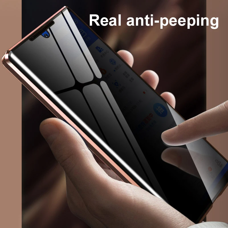 Magnetic Tempered Glass Privacy Metal Phone Case For Samsung Note 20 Ultra Note 10 9 8 Plus S20 S10 Plus A50 Anti-Spy Glass Case 
Magnetic Tempered Glass Privacy Metal Phone Case For Samsung Note 20 Ultra Note 10 9 8 Plus S20 S10 Plus A50 Anti-Spy Glass Case