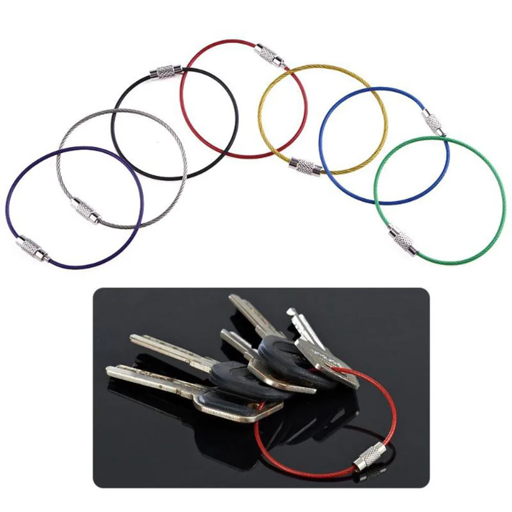 Stainless Steel Wire Keychain Cable Rope Holder Keyring 7 Colors Key Chain Rings For Women Men Jewelry Keyring Circle Carabiner
Stainless Steel Wire Keychain Cable Rope Holder Keyring 7 Colors Key Chain Rings For Women Men Jewelry Keyring Circle Carabiner