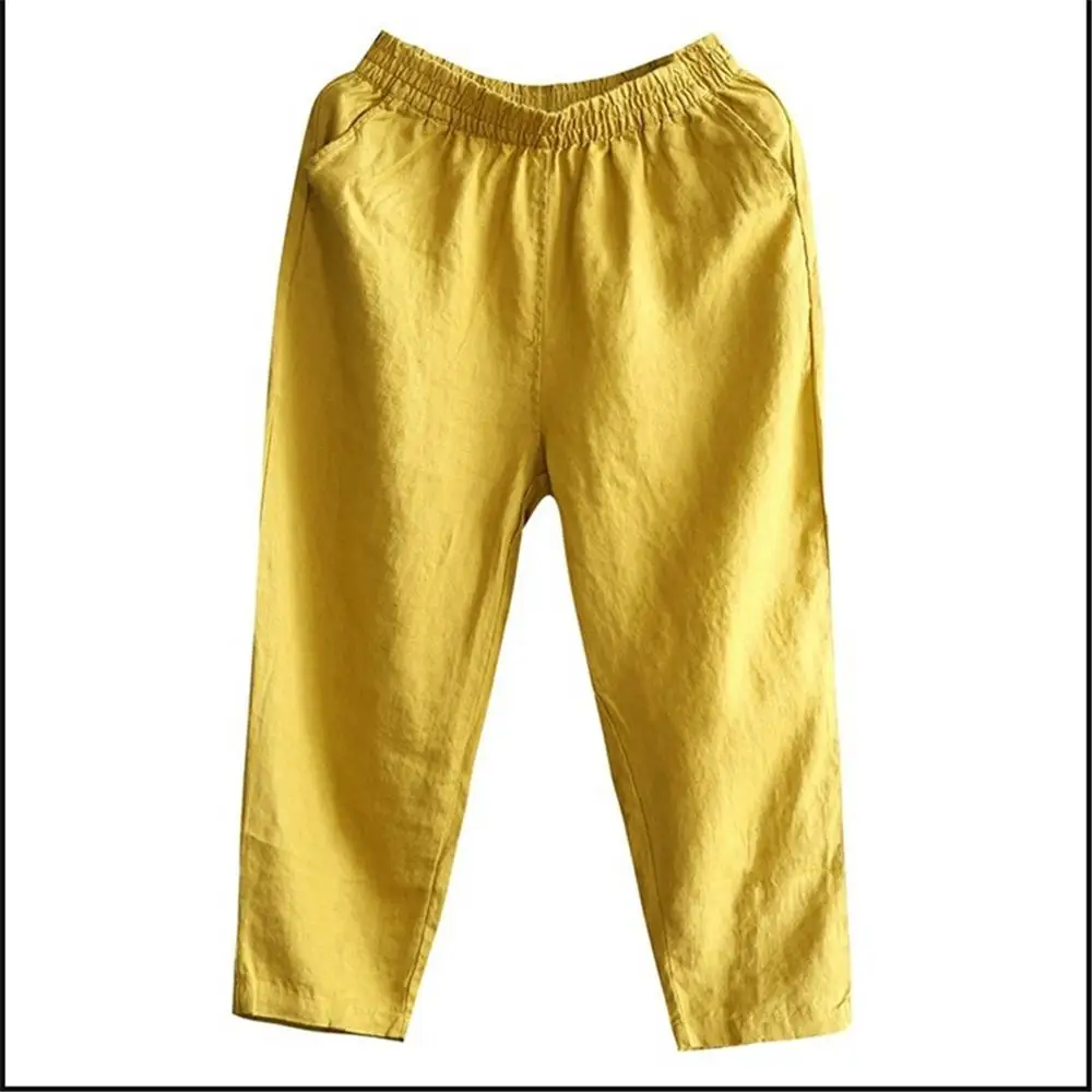 M-4XL Womens Spring Summer Pants Cotton Linen Solid Elastic waist Candy Colors Harem Trousers Soft high quality for Female ladys
M-4XL Womens Spring Summer Pants Cotton Linen Solid Elastic waist Candy Colors Harem Trousers Soft high quality for Female ladys
