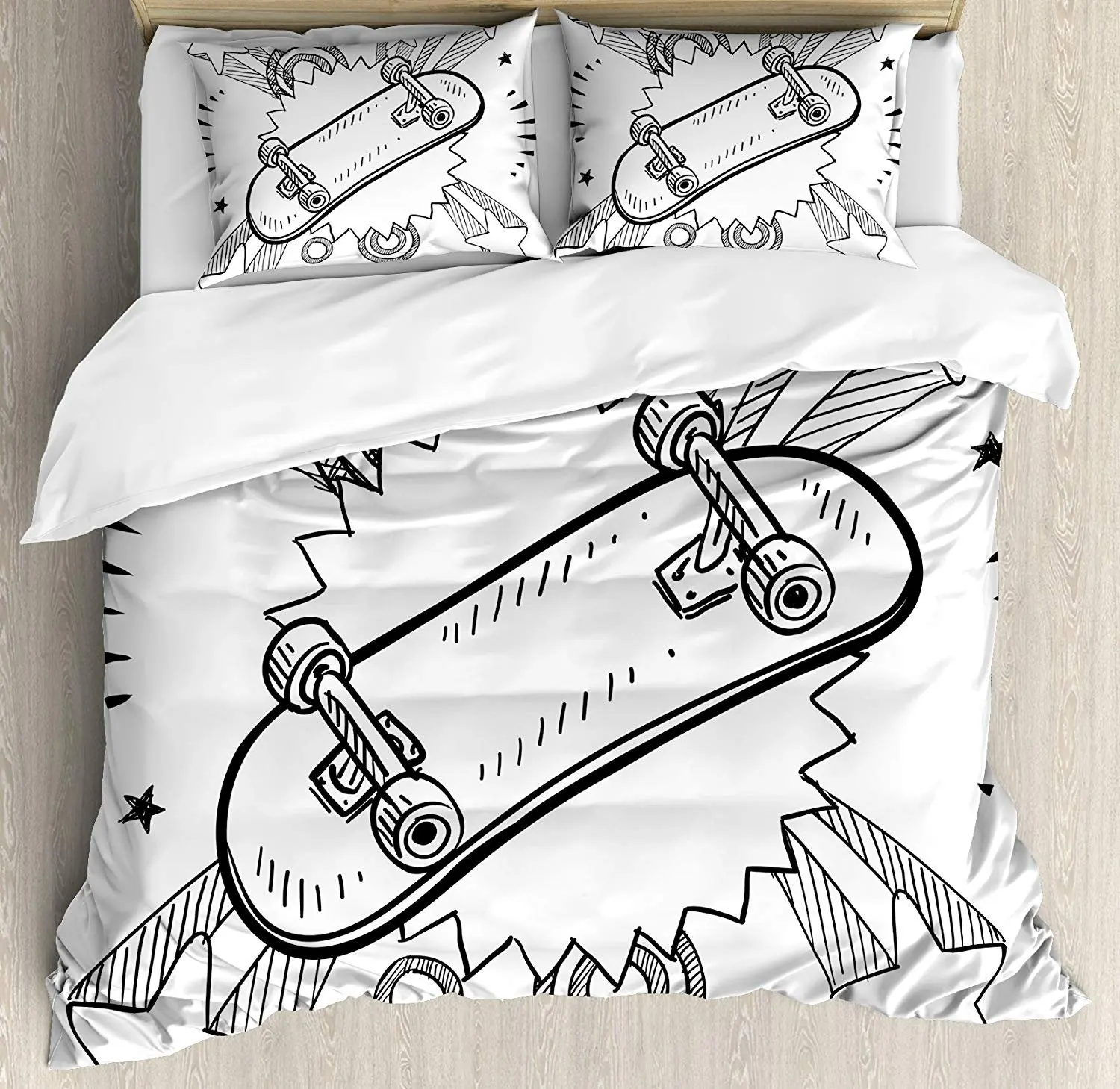 Комплект постельного белья с рисунком рисунка скейтборда в стиле поп-арт в стиле 60-х и семидесяти, наволочка, Комплект постельного белья
Комплект постельного белья с рисунком рисунка скейтборда в стиле поп-арт в стиле 60-х и семидесяти, наволочка, Комплект постельного белья
