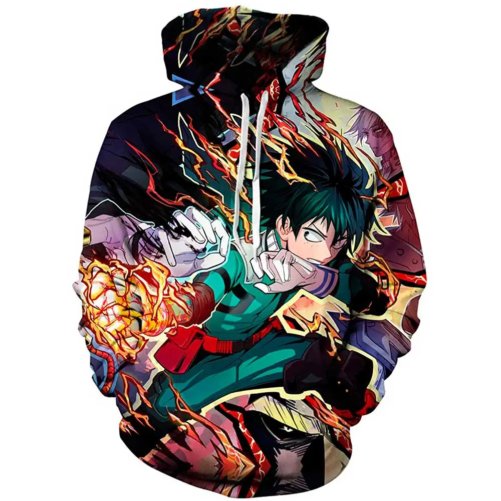 Толстовки мужские/женские с 3D-принтом аниме My Hero Academia Bakugo Katsuki толстовки