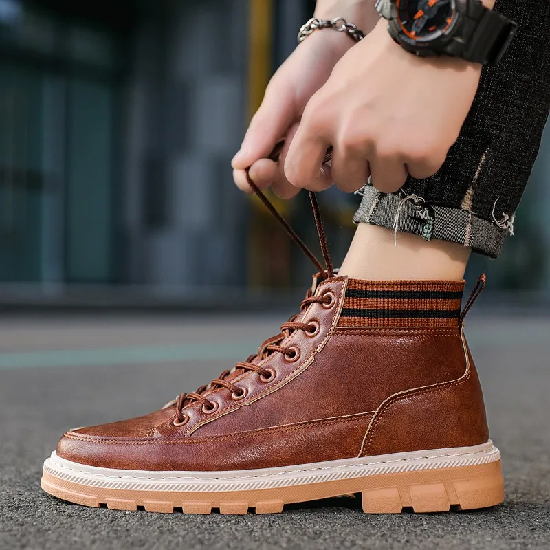 Spring Autumn British Style Ankle Boots Men Dress Shoes Leather Fashion Casual Shoes Men Cowboy Boots Lace Up Military Boots
Spring Autumn British Style Ankle Boots Men Dress Shoes Leather Fashion Casual Shoes Men Cowboy Boots Lace Up Military Boots