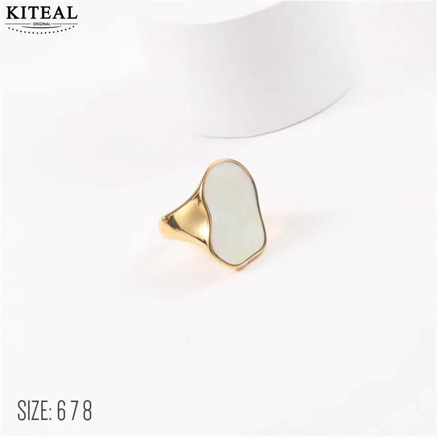 KITEAL 2020 прекрасные 18KGP золотые полные размеры 6 7 8 женские кольца для женщин Ins мамы