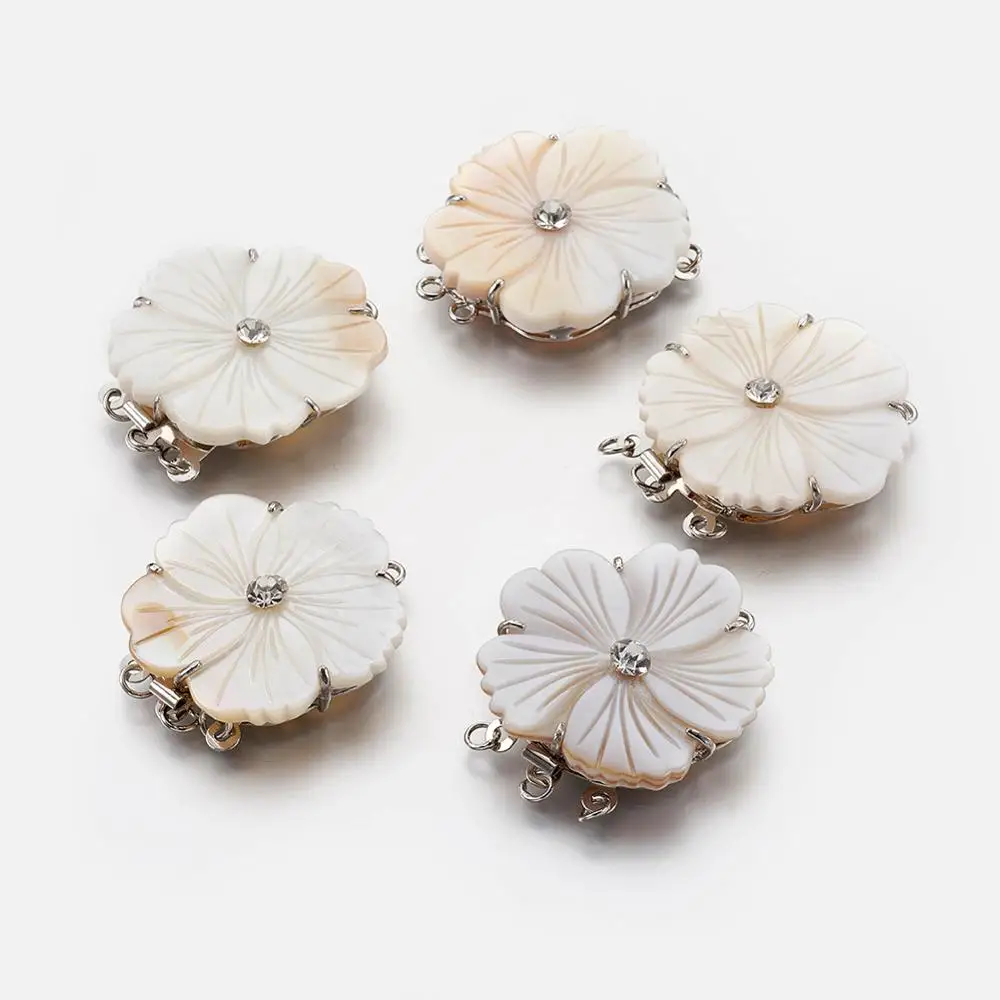 1 Set Flower Natural White Shell Box Clasps Platinum with Rhinestone Brass Findings Jewelry Accessories 33.5~35x31~32x7.5~9mm
1 Set Flower Natural White Shell Box Clasps Platinum with Rhinestone Brass Findings Jewelry Accessories 33.5~35x31~32x7.5~9mm