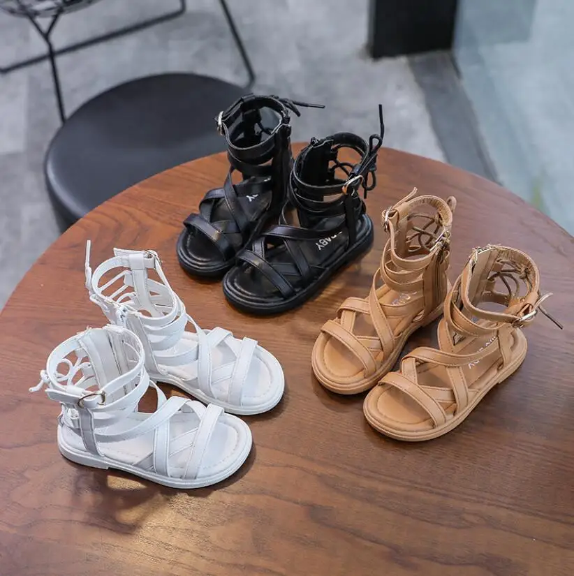Flat Heels Girls Sandals Soft Little Girl Shoes Gladiator Style Children's High Roman Shoes Ankle Open Toe Princess Sandals
Flat Heels Girls Sandals Soft Little Girl Shoes Gladiator Style Children's High Roman Shoes Ankle Open Toe Princess Sandals