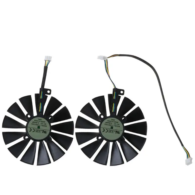 1PC/1Pair 95MM Cooler 13 Blades Cooling Fan DC 12V for A-SUS ROG GTX1080TI P11G RX470
1PC/1Pair 95MM Cooler 13 Blades Cooling Fan DC 12V for A-SUS ROG GTX1080TI P11G RX470