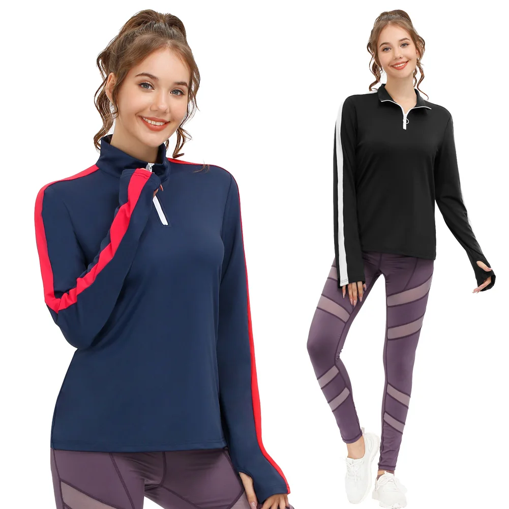 Women Autumn Sport Jacket Contrast Color Sports Top Yoga Shirt Workout Coat Long Sleeve Stand Collar Zip Up Neck Top Belle Poque
Women Autumn Sport Jacket Contrast Color Sports Top Yoga Shirt Workout Coat Long Sleeve Stand Collar Zip Up Neck Top Belle Poque