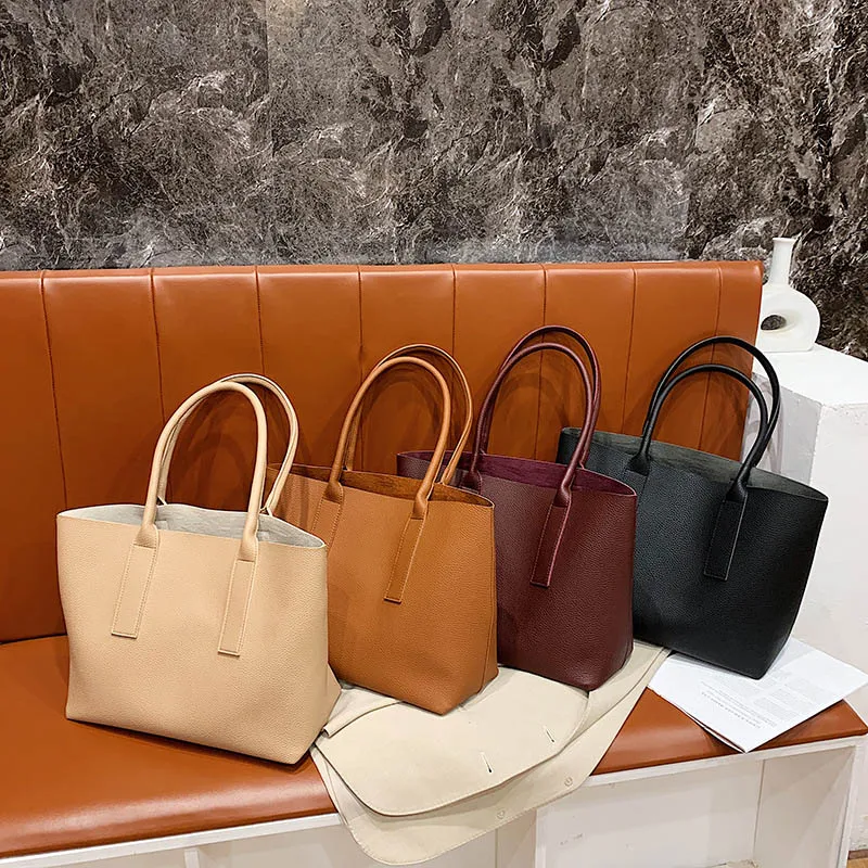 High Capacity PU Leather Shoulder Bags For Women 2021 Trending Branded Designer Handbags Women's Simple Large Totes Hand Bag New
High Capacity PU Leather Shoulder Bags For Women 2021 Trending Branded Designer Handbags Women's Simple Large Totes Hand Bag New