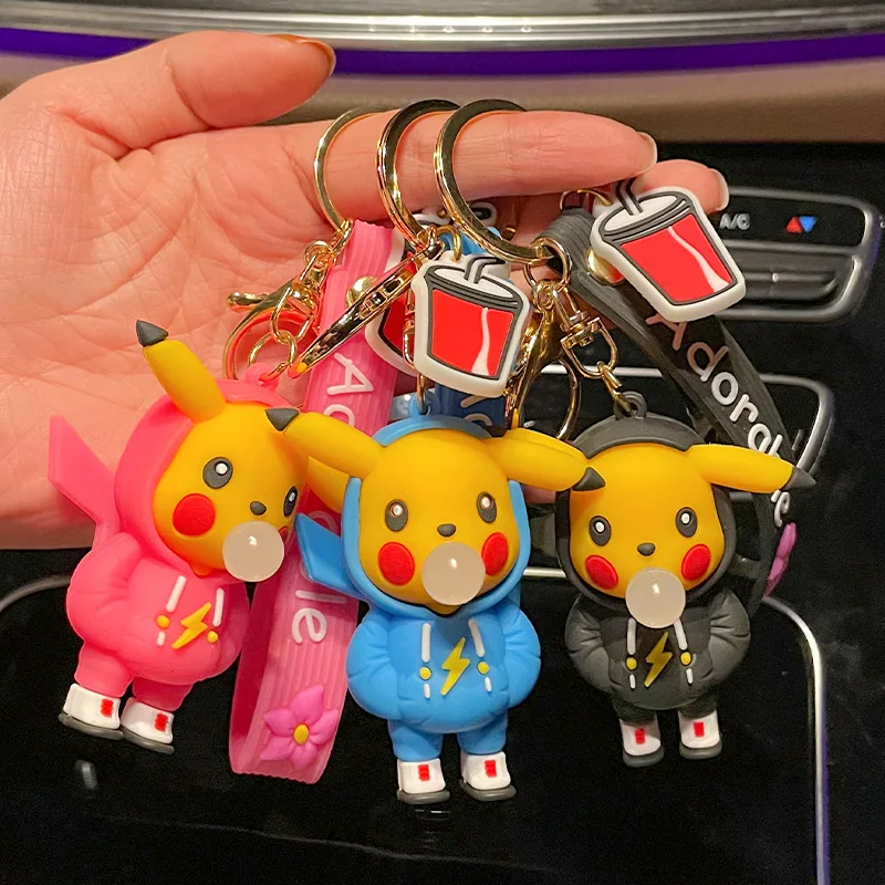 Bandai Pokemon Anime Pikachu Doll Keychain Bag Key Ring Pendant Accessories Wearing Sweater Short-sleeved Birthday Gifts
Bandai Pokemon Anime Pikachu Doll Keychain Bag Key Ring Pendant Accessories Wearing Sweater Short-sleeved Birthday Gifts