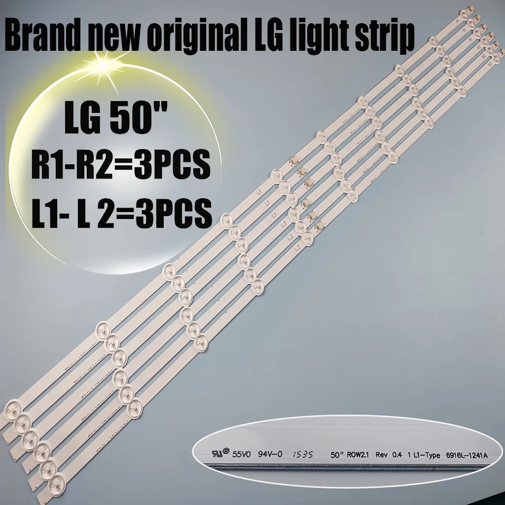 

12 LED strips for LG 50 "TV 50LN5400 50LN577s 50LN570 50LA620v 50LA620s 50LN575 50LN578 50LA613 50LN5200 50LA620 brand new