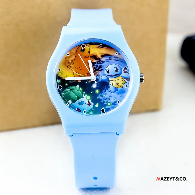 Детские Силиконовые аналоговые кварцевые часы с покемоном милые персонажи из
