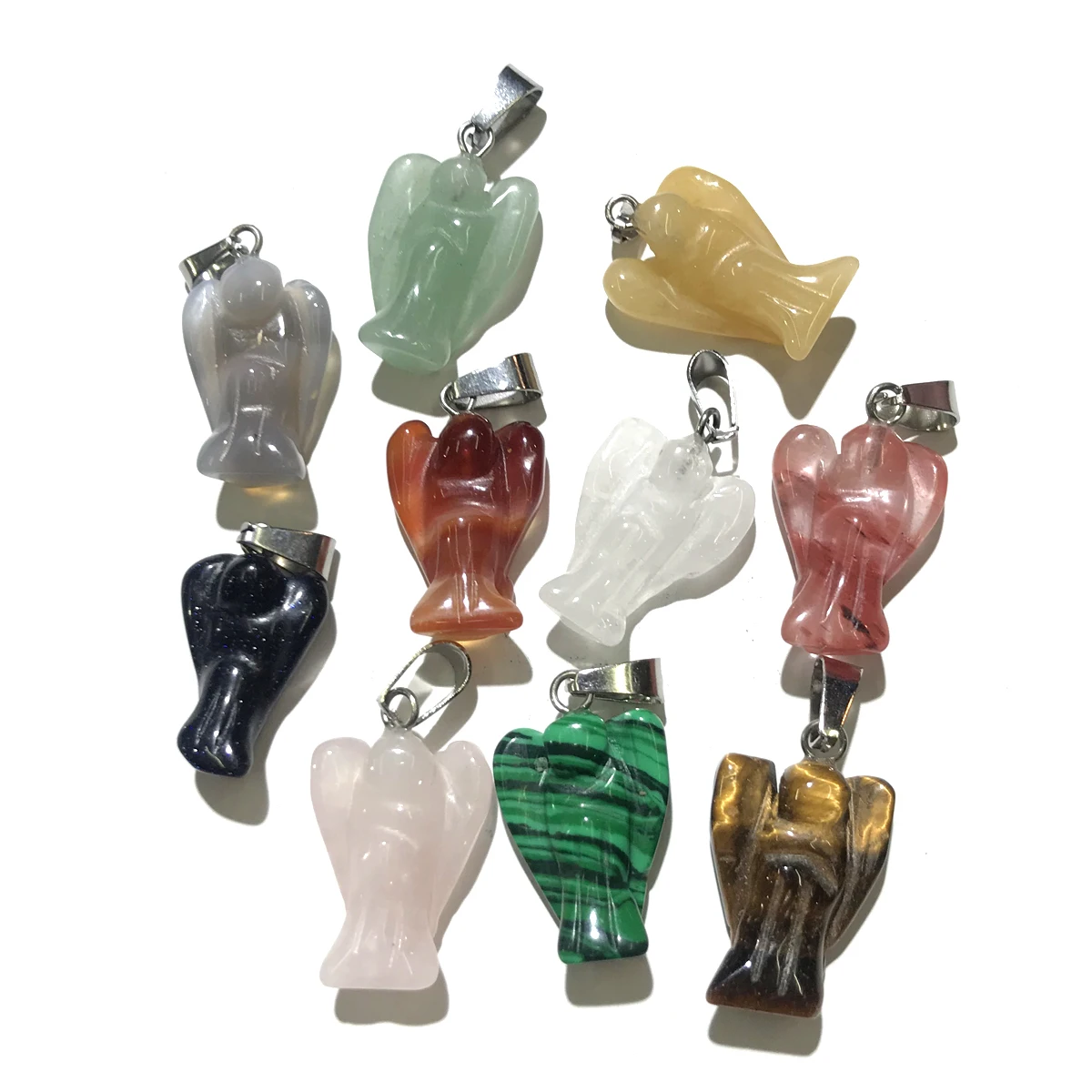 Angel-shaped Green Aventurines Pendant Reiki Healing Semi-precious Stone Amulet DIY Jewelry Natural Stone Charms Size 20x23mm
Angel-shaped Green Aventurines Pendant Reiki Healing Semi-precious Stone Amulet DIY Jewelry Natural Stone Charms Size 20x23mm