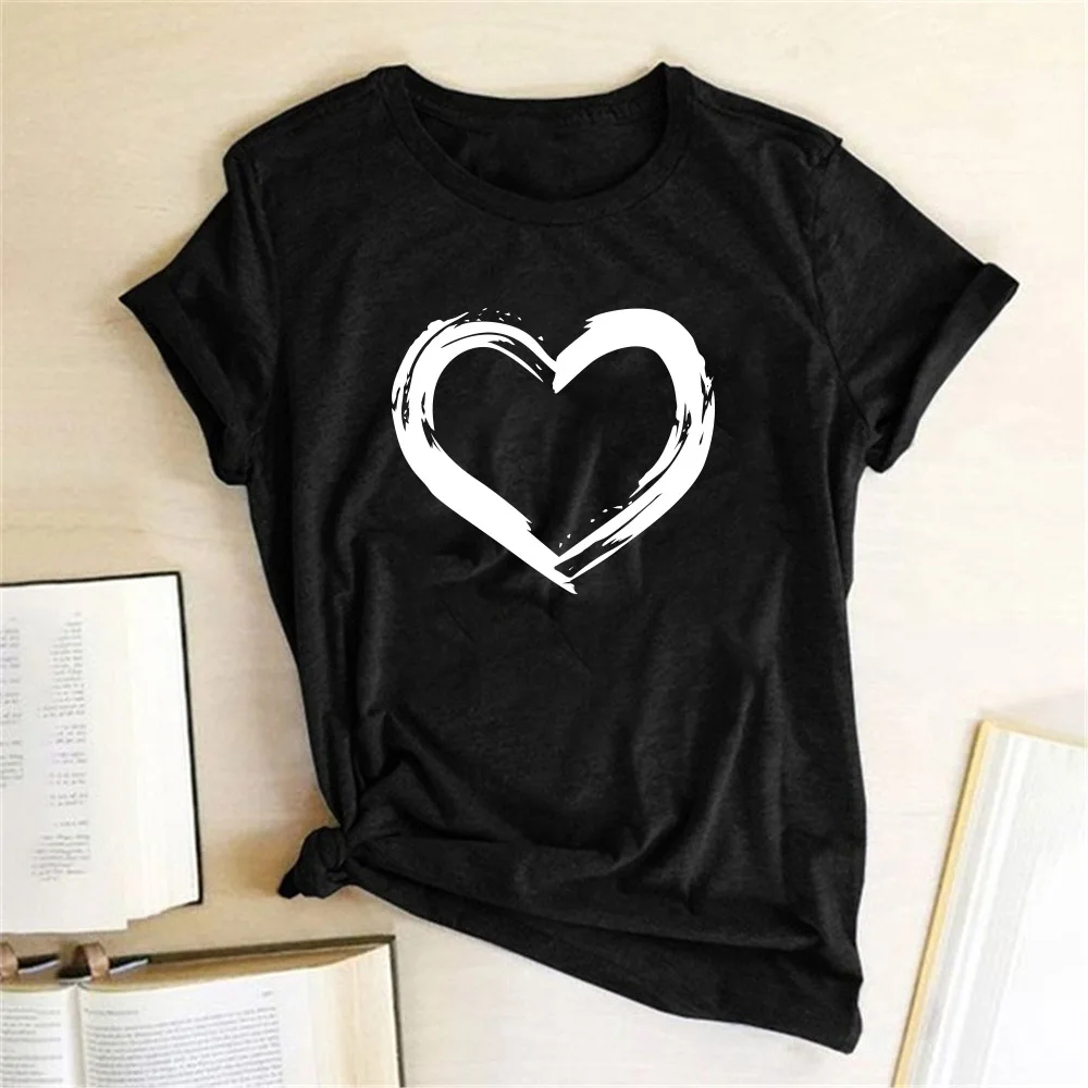 Big Love Heart Printed T Shirt Women Summer Short Sleeve Gym T Shirt 2020 Casual Gothic Harajuku Tops Tees Female Ropa Mujer
Big Love Heart Printed T Shirt Women Summer Short Sleeve Gym T Shirt 2020 Casual Gothic Harajuku Tops Tees Female Ropa Mujer
