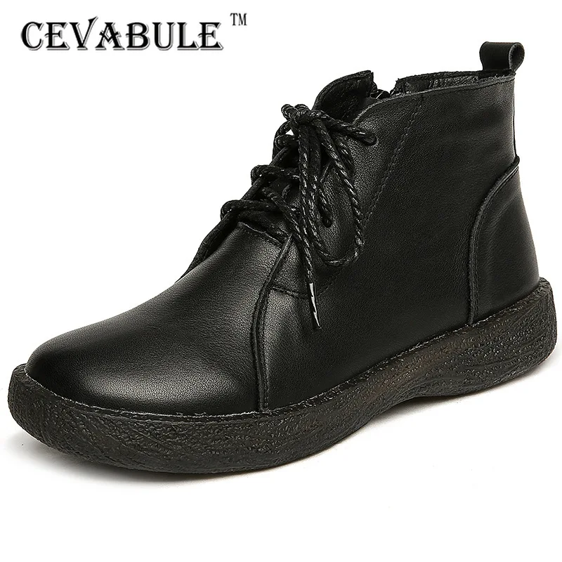 CEVABULE Women's Ladies Shoes Casual Shoes Cow Genuine Leather Side Zipper Flat Bottom Leather Short Boots Casual ZJG-2181
CEVABULE Women's Ladies Shoes Casual Shoes Cow Genuine Leather Side Zipper Flat Bottom Leather Short Boots Casual ZJG-2181