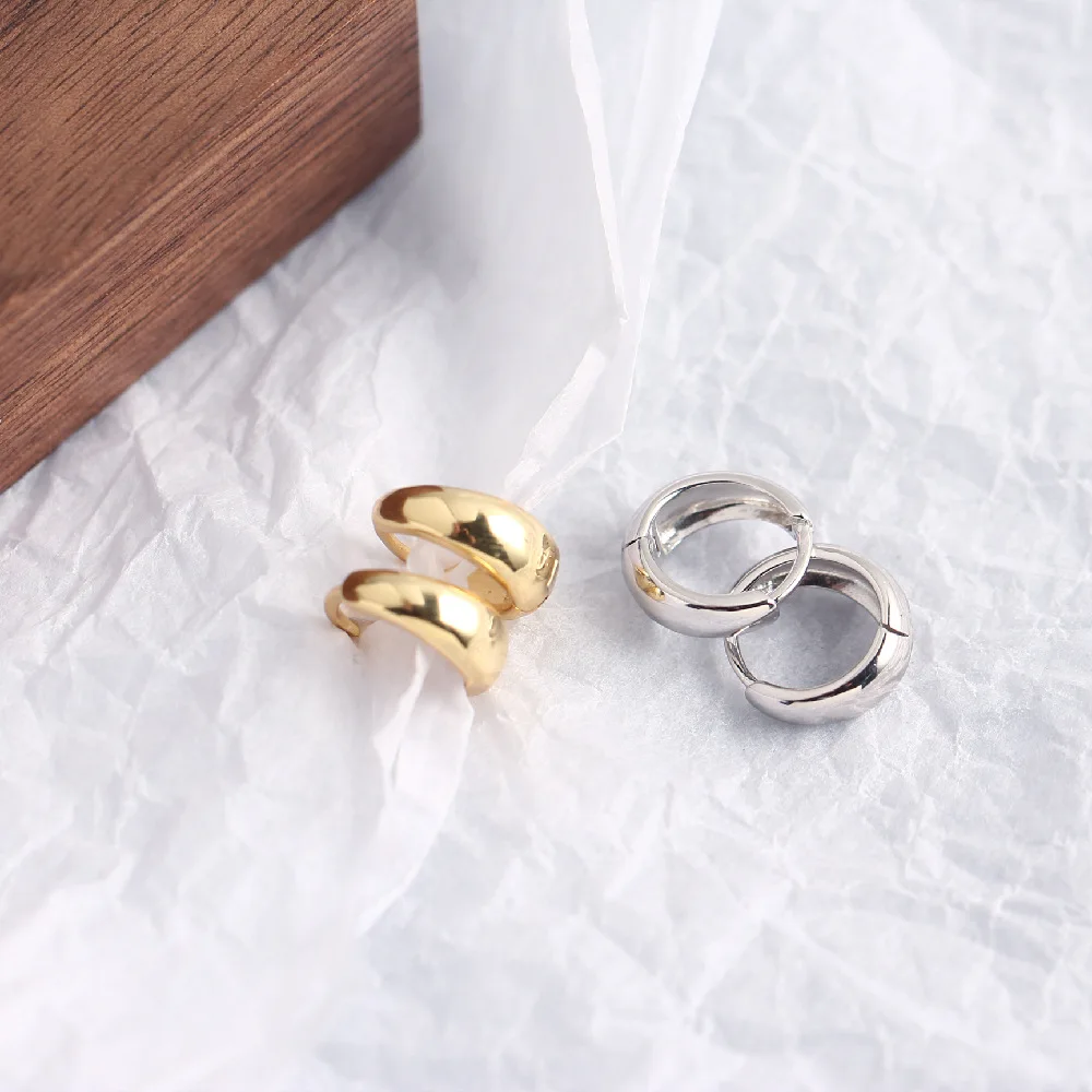 925 Sterling Silver Women Men Fashion Width Geometry Earrings All-Match Personality Circle Earrings Jewelry Gifts
925 Sterling Silver Women Men Fashion Width Geometry Earrings All-Match Personality Circle Earrings Jewelry Gifts