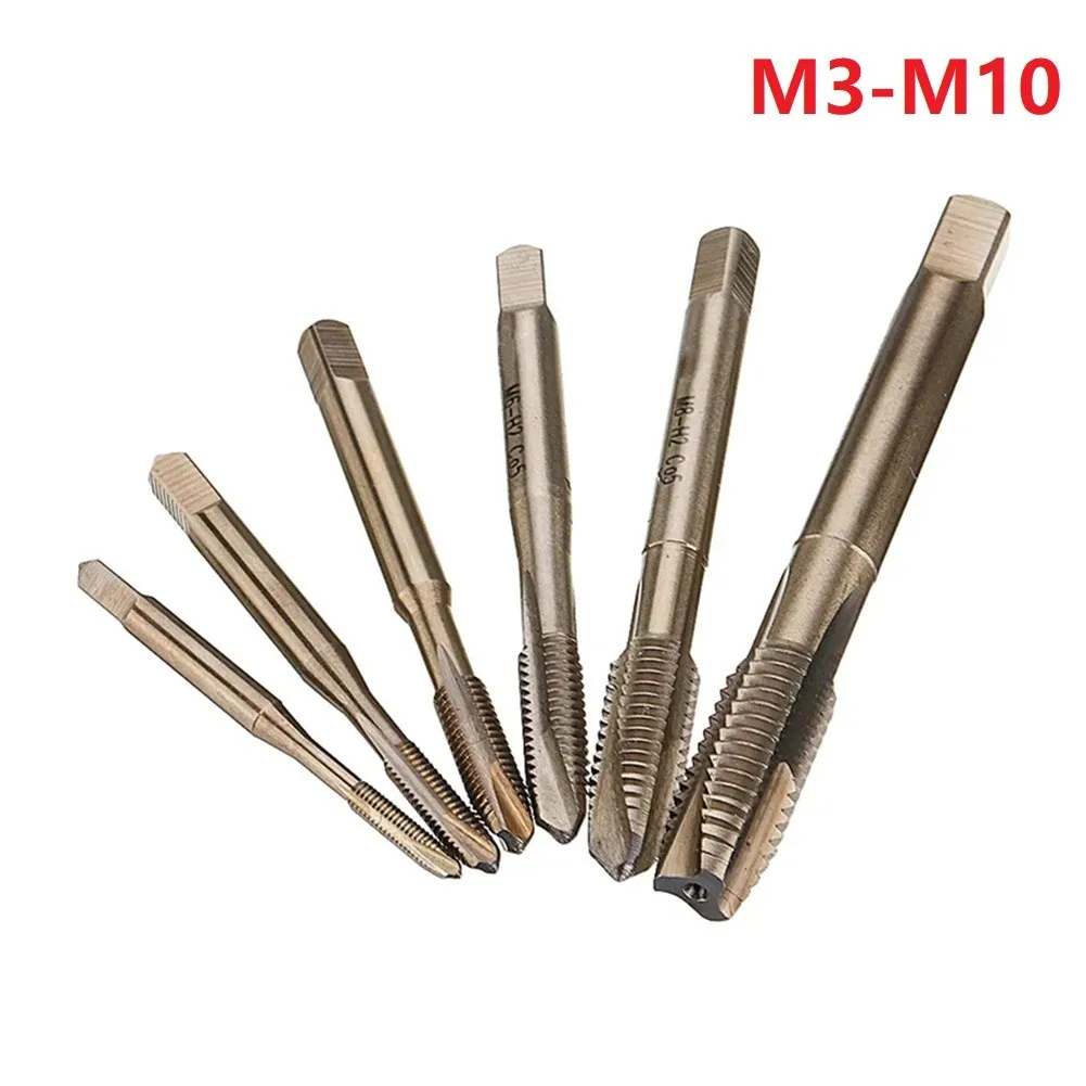 

M3-M10 HSS- Co Cobalt M35 Machine Sprial, метчики с канавками, метрический винтовой кран, вилка с правой резьбой, Метчик высокого качества