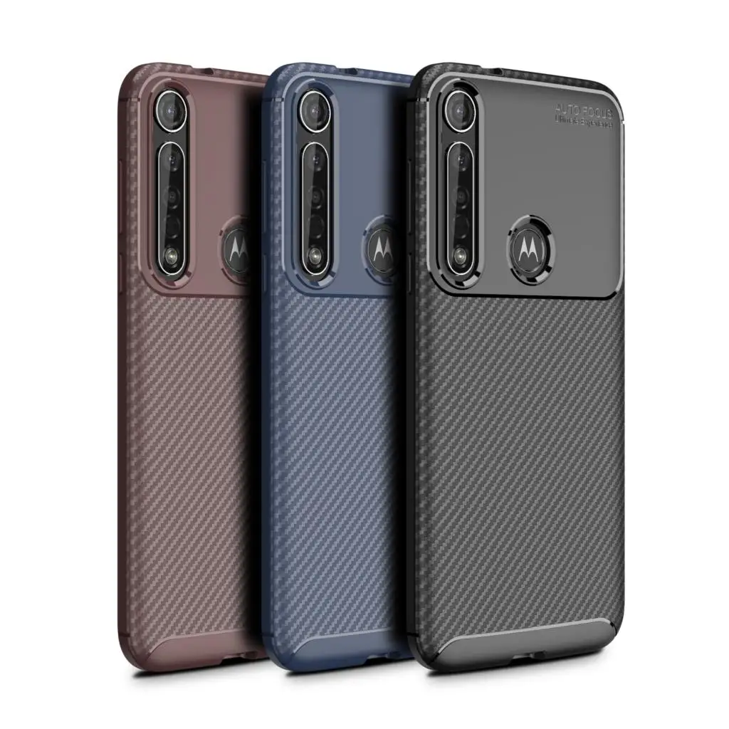 Чехол Raugee для Motorola Moto G8 Plus чехол Роскошный бампер из углеродного волокна Мягкий