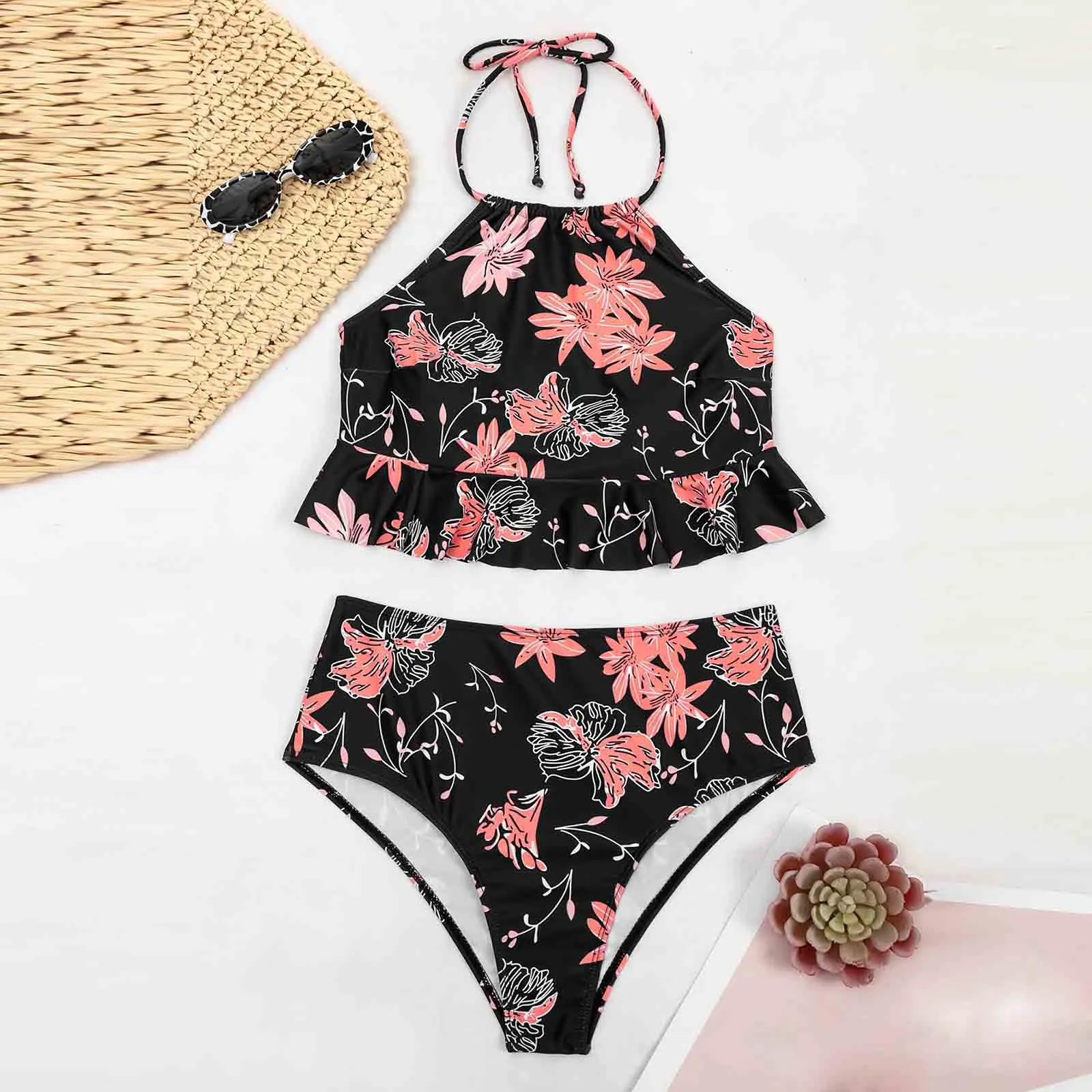 Sexy Halter Camisole Flower Print Women Fashion Sexy Two-piece Swimsuit Brazilian Biquini Bathing Suit Maillot De Bain Femme #21
Sexy Halter Camisole Flower Print Women Fashion Sexy Two-piece Swimsuit Brazilian Biquini Bathing Suit Maillot De Bain Femme #21