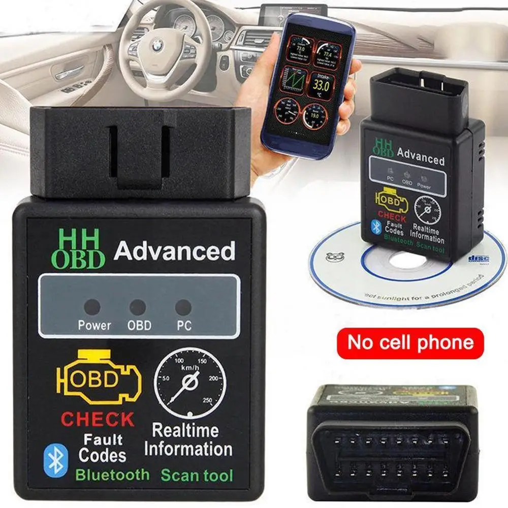 Car Auto Diagnosis Scanner V2.1 OBDII2 HH OBD ELM327 ELM327 Bluetooth 327 Interface Android OBD HH ELM Torque Works X7T3
Car Auto Diagnosis Scanner V2.1 OBDII2 HH OBD ELM327 ELM327 Bluetooth 327 Interface Android OBD HH ELM Torque Works X7T3