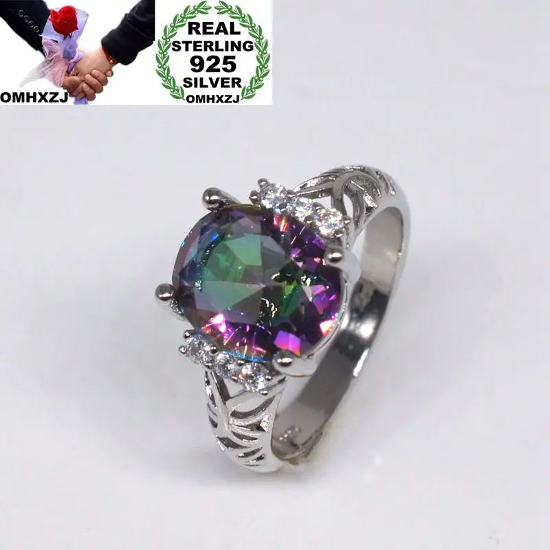 OMHXZJ Wholesale European Fashion Woman Man Party Wedding Gift Silver Colorful Oval AAA Zircon 925 Sterling Silver Ring RR143
OMHXZJ Wholesale European Fashion Woman Man Party Wedding Gift Silver Colorful Oval AAA Zircon 925 Sterling Silver Ring RR143